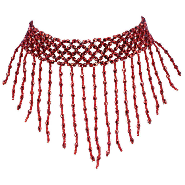 545 - Beaded Choker with Fringes - Image 7