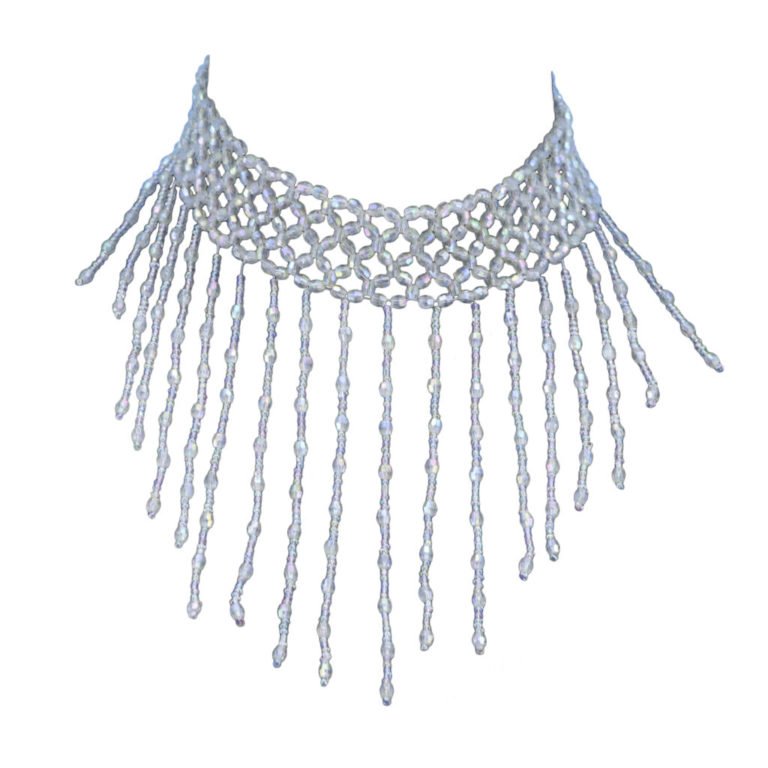 545 - Beaded Choker with Fringes - Image 2