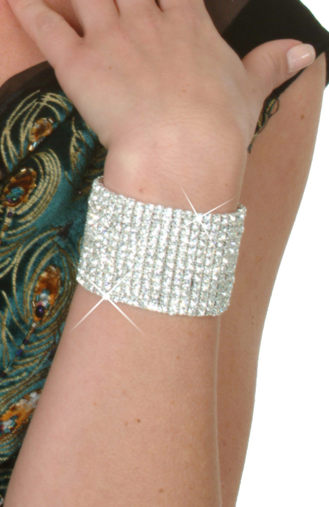 5482 - 12 Row Stretchy Rhinestone Bracelet - Image 3