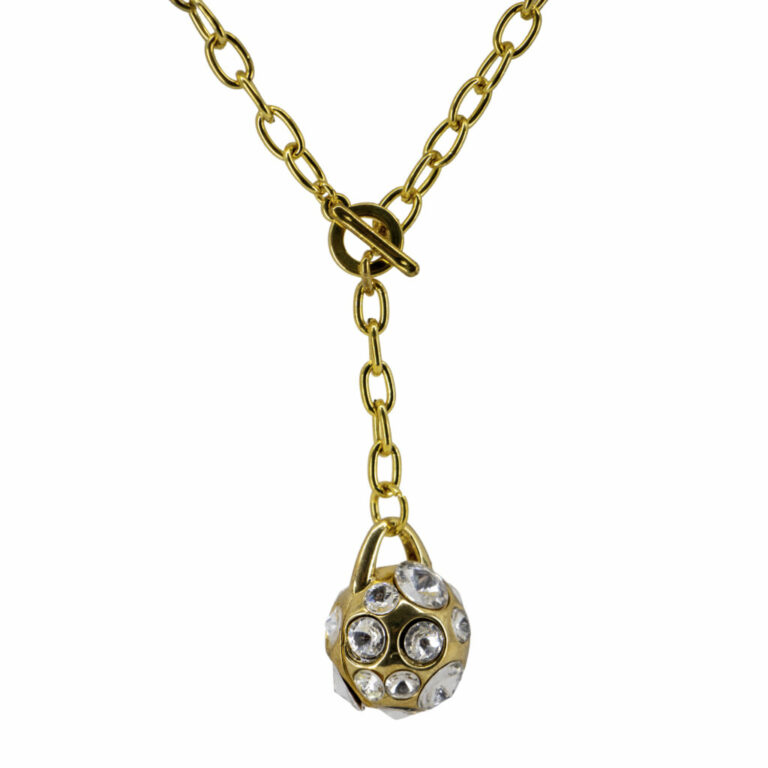 55000 - Crystal Ball Pendant Necklace - Image 2