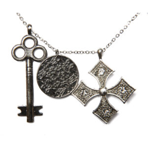 55157 - Necklace Key with Multi Charm Pendant