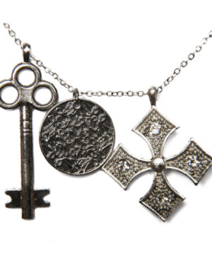 55157 - Necklace Key with Multi Charm Pendant