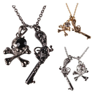 55159 - Necklace with Gun & Skull Bone Pendant