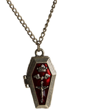 55453 - Coffin Casket Necklace, Opens Up