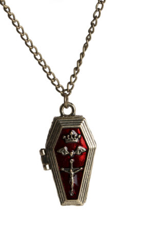 55453 - Coffin Casket Necklace, Opens Up