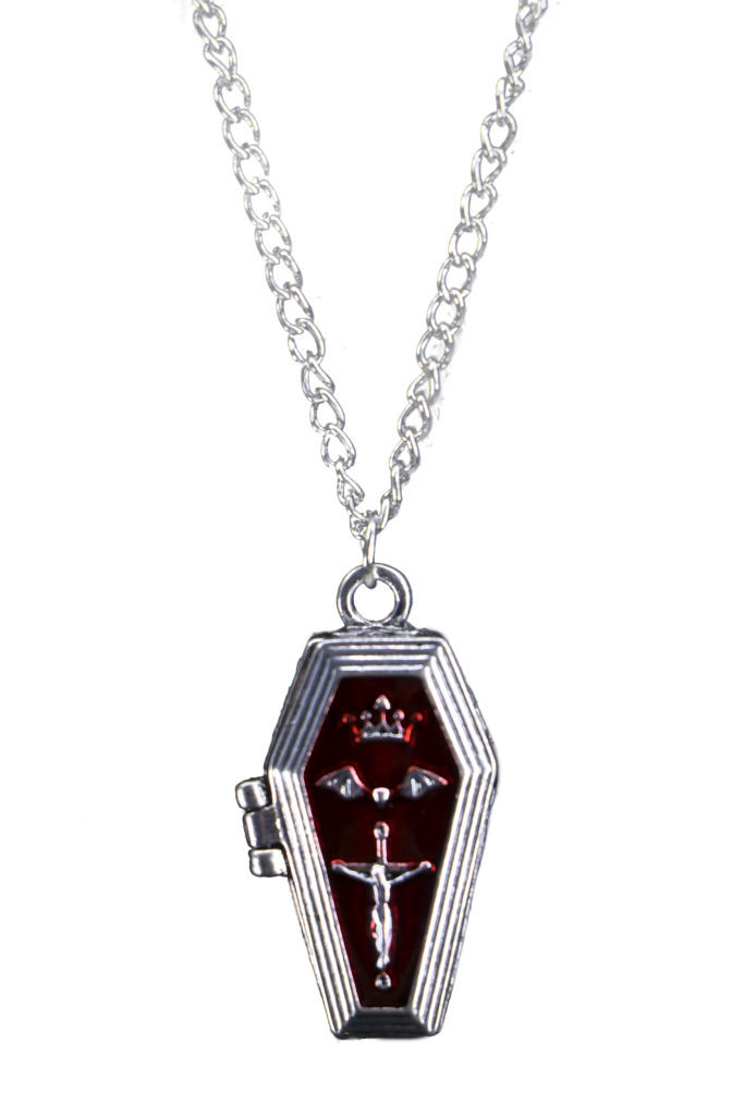 55453 - Coffin Casket Necklace, Opens Up - Image 2