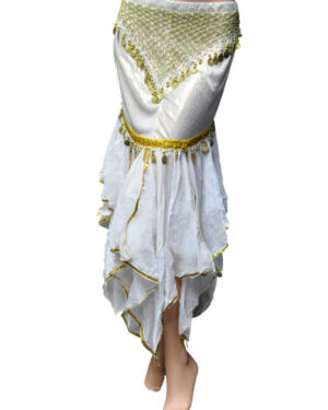 570 - Skirt with Crochet, Beads and Fringes