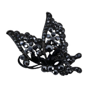 581 - Rhinestone Side Butterfly Brooch