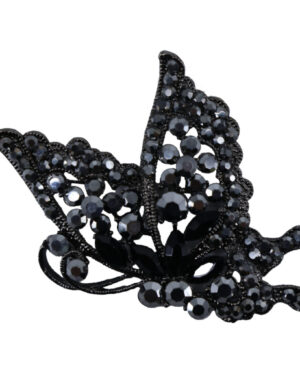 581 - Rhinestone Side Butterfly Brooch