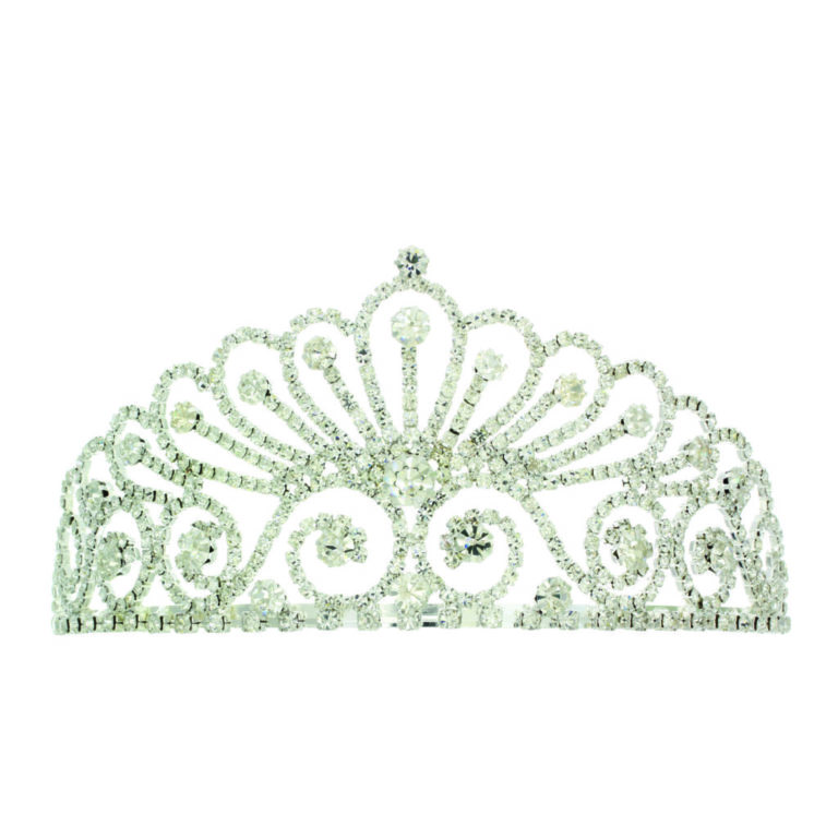 60515 - Rhinestone Tiara, Silver