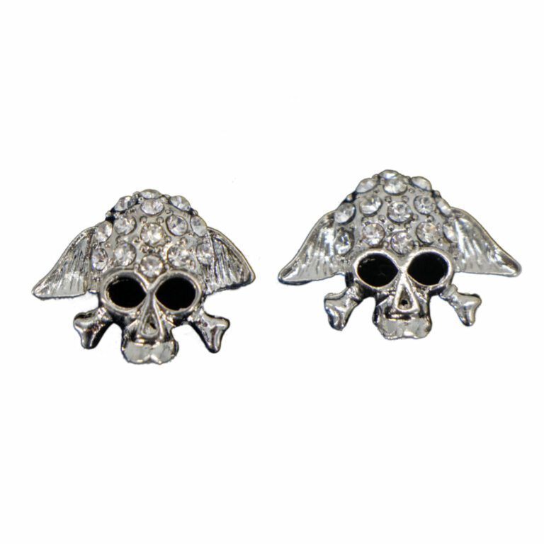 61005 - Skull with Wings Earrings - Image 3