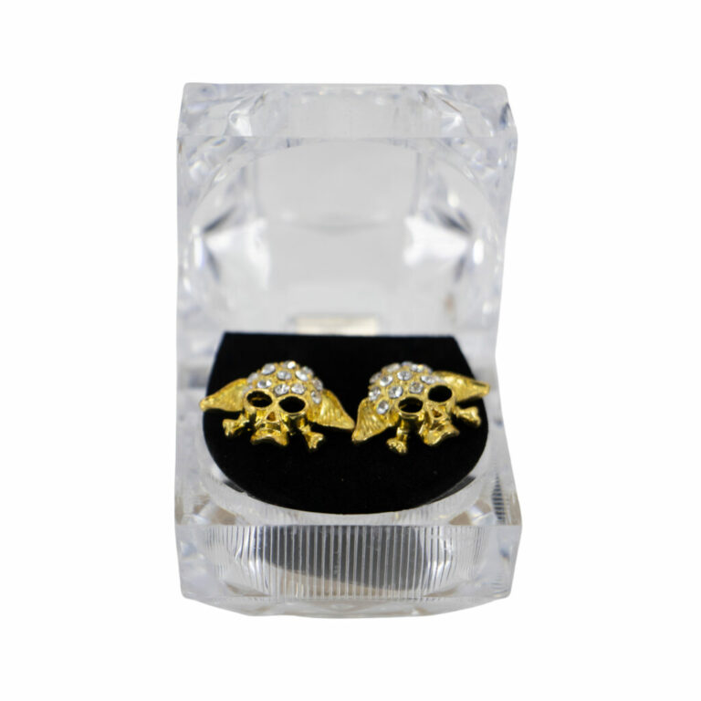 61005 - Skull with Wings Earrings - Image 2