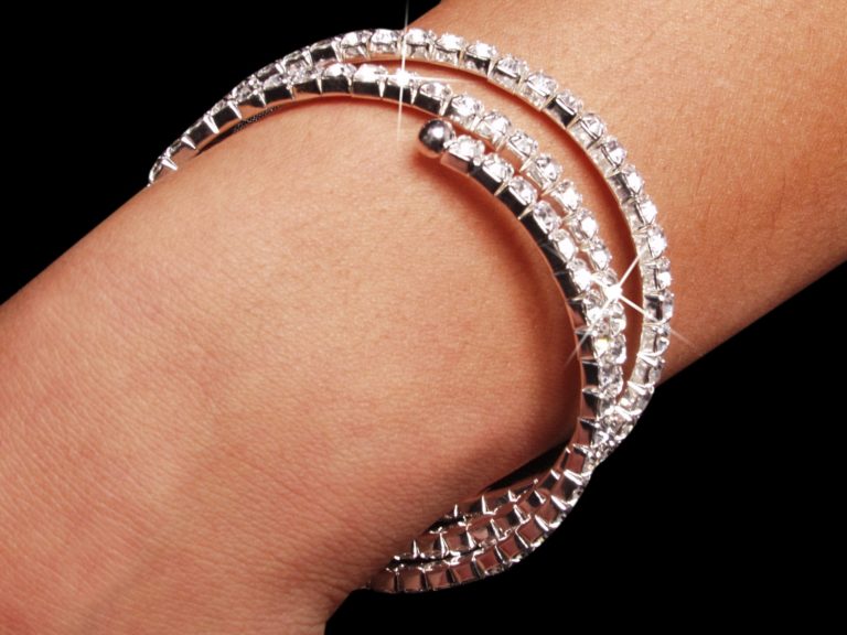 613 - Spiral Bracelet - 3 row - Gold - Image 3