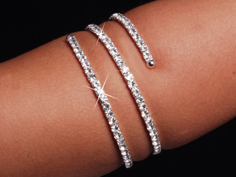 613 - Spiral Bracelet - 3 row - Gold - Image 4