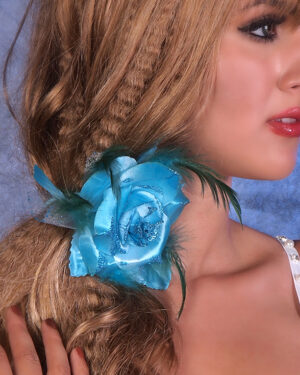 63062 - Flower Scrunchy - Asst Colors, 10 pcs / box