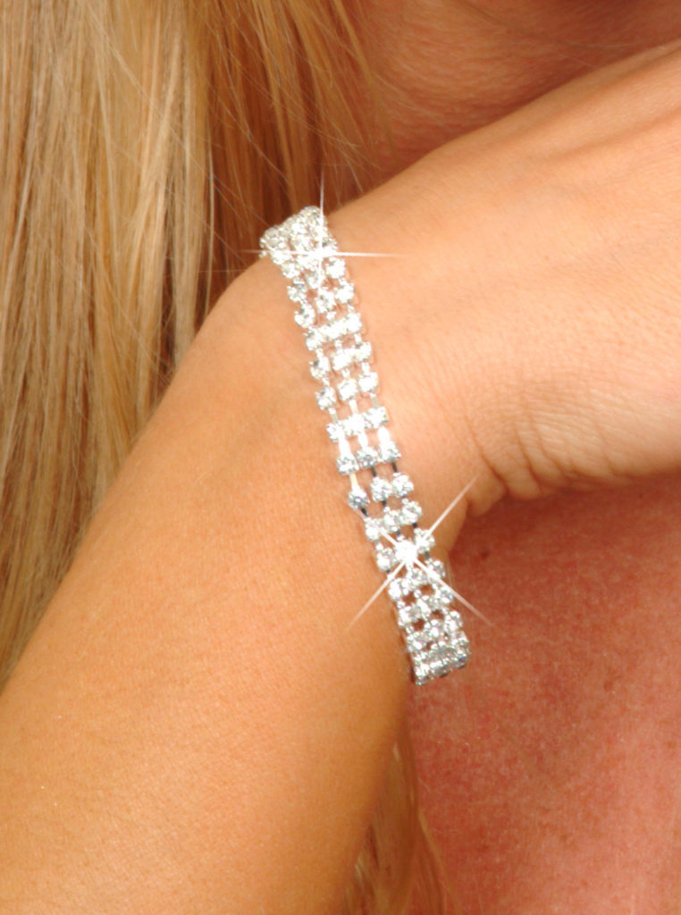 632 - 3 Row Bracelet - Silver - Image 2