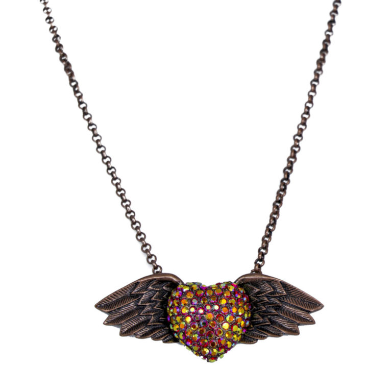 68701 - Necklace - Heart with Wings - Image 2