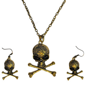 68789 - Skull & Crossbones Set with Earrings
