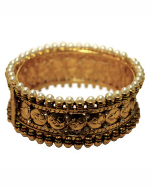 68865 - Bangle Pearl with Hinges - Gold