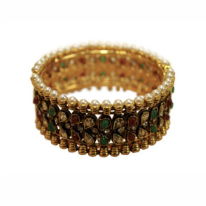 68866 - Bangle Pearl with Hinges - Gold