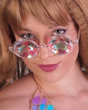 69132 - Kaleidoscope Glasses Blk, Round frame