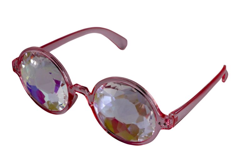 69132 - Kaleidoscope Glasses Blk, Round frame - Image 2