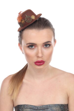 69133 - Steampunk Hat with Anchor and Feathers