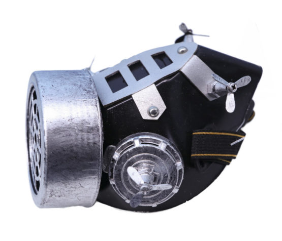 69140 - Steampunk Gas mask with 4 fans, Silver - Image 3