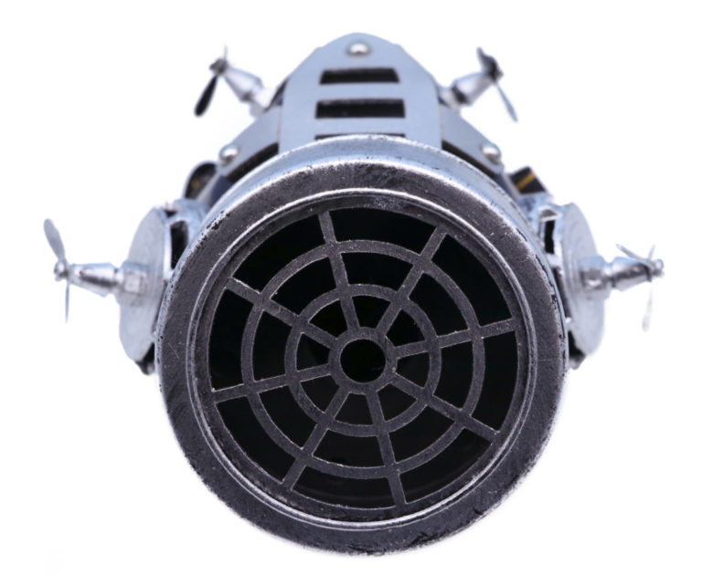 69140 - Steampunk Gas mask with 4 fans, Silver - Image 2