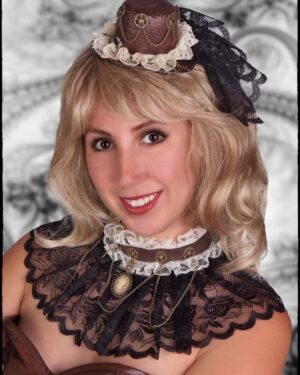 69501 - Steampunk top hat with veil