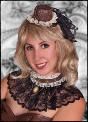 69501 - Steampunk top hat with veil