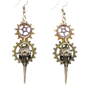 69603 - Steampunk earring with bird skull