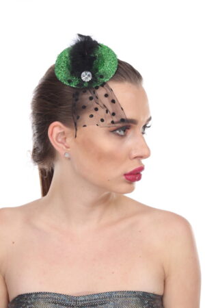 70014 - Shiny Tiny Top Hair Clip with Veil