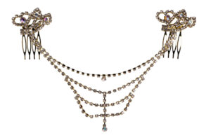 71176 - Rhinestone Side Headdress - Gold