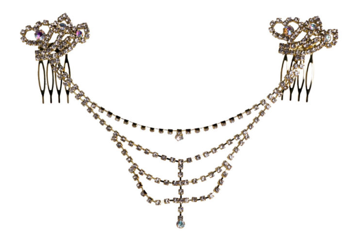 71176 - Rhinestone Side Headdress - Image 3