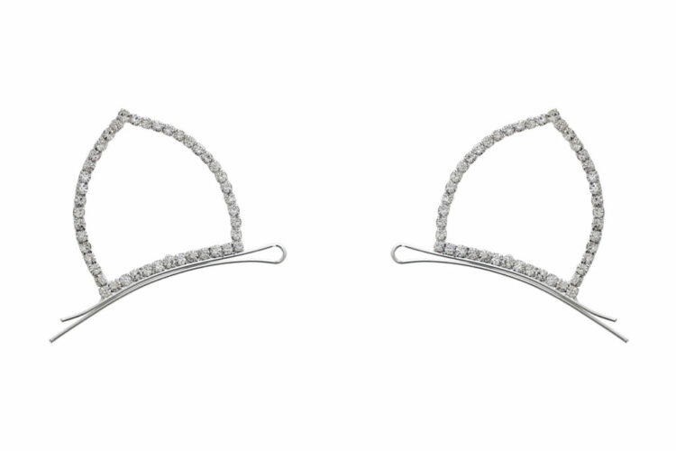 71463 - Rhinestone Cat Ear Bobby Pins kitty, kitten, cat, meow - Image 2