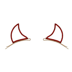 71464 - Rhinestone Devil Head Bobby Pins