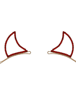 71464 - Rhinestone Devil Head Bobby Pins
