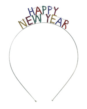 71484 - 2 Row Happy New Year Headband - Multi