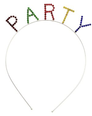 71507 - Party Headband with Gold Rhinestones