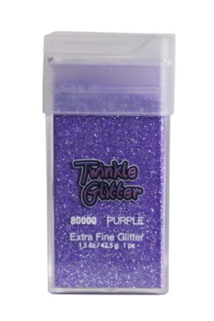 80000 - fine glitter -  square bottle 1.5 oz - Purple