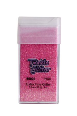 80002 - fine glitter -  square bottle 1.5 oz - Pink