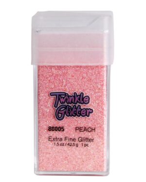 80005 - fine glitter -  square bottle 1.5 oz - Peach