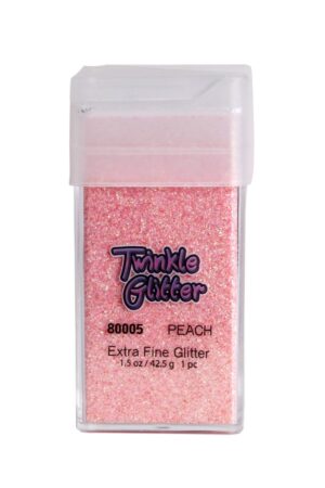 80005 - fine glitter -  square bottle 1.5 oz - Peach