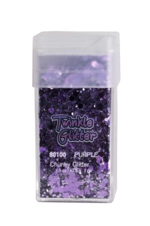 80100 - mixed sizes glitter sq bottle1.5 oz - Purple