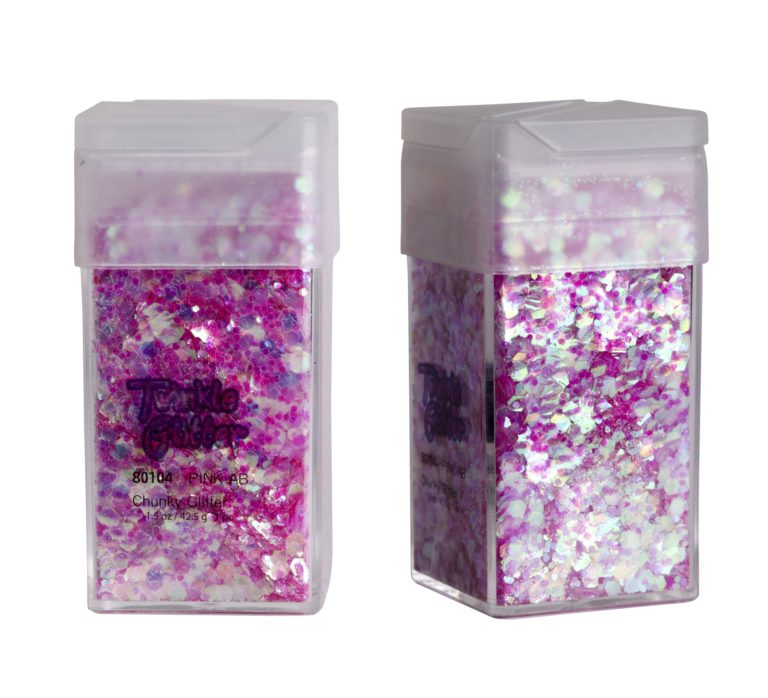 80104 - mixed sizes glitter sq bottle1.5 oz-Pink AB - Image 4