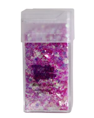 80104 - mixed sizes glitter sq bottle1.5 oz-Pink AB