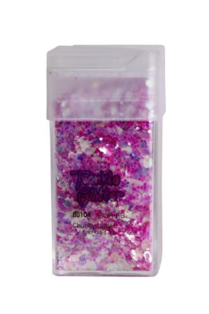 80104 - mixed sizes glitter sq bottle1.5 oz-Pink AB