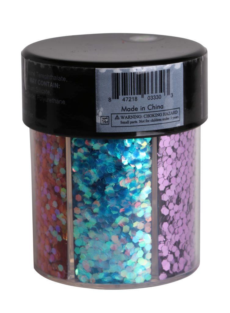 80204 - chunky glitter oval bottle  1/12 - 6 colors - Image 2