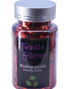 80350 - biodegradable fine glitter -  55 gms - Red